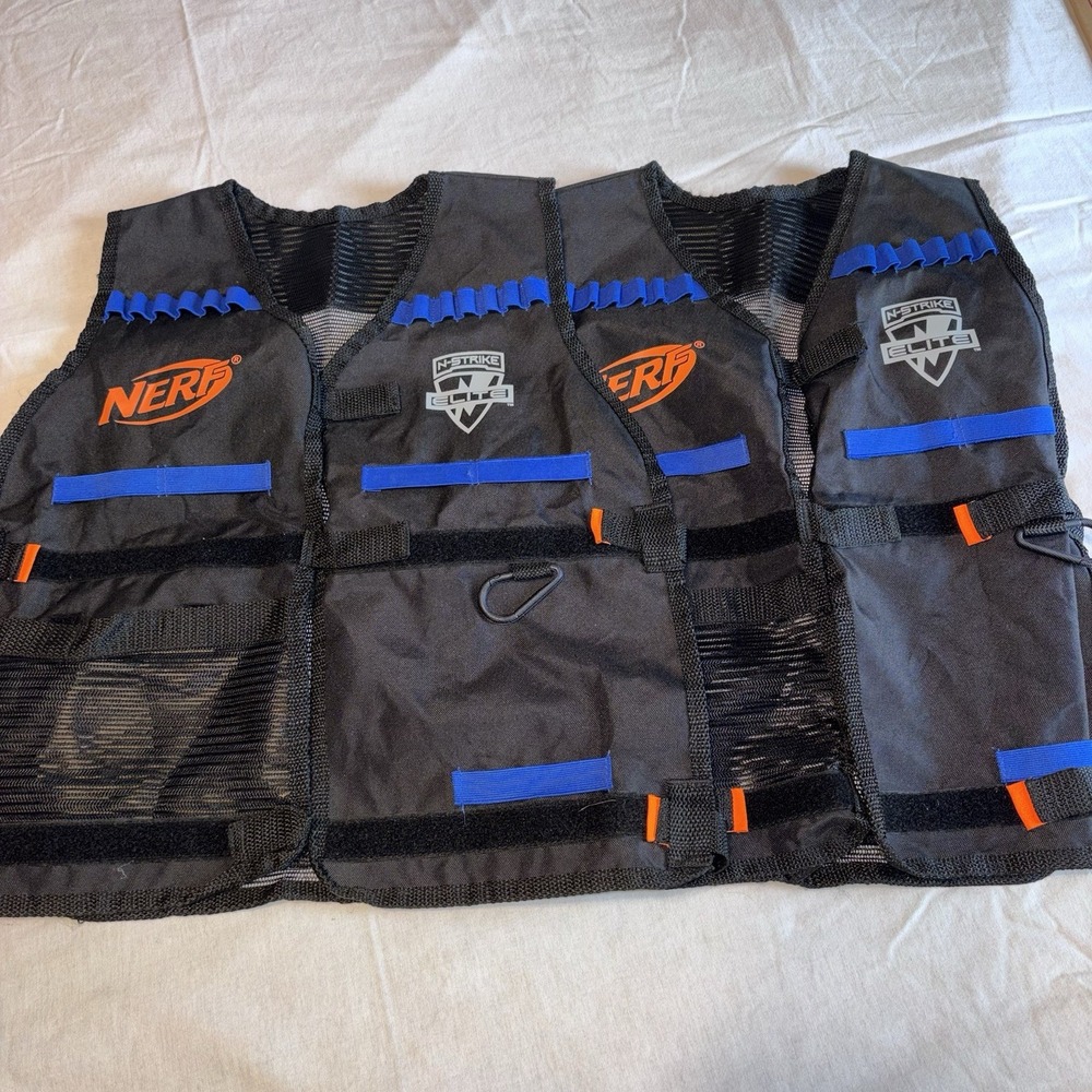 Nerf N-Strike Elite Tactical Vest Set Of 2 Adjustable One Size A0250 Kids Gear